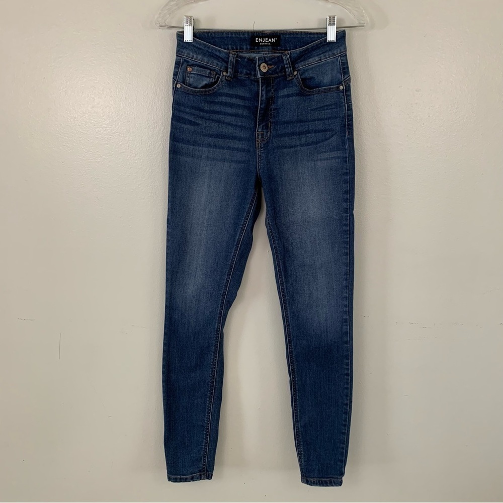 ENJEAN Dark Wash High Waist Skinny Jeans Size 5 Juniors